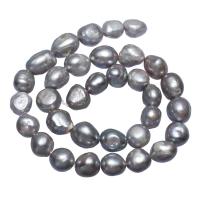 Barokna Kulturan Slatkovodni Pearl perle, Nuggetsi, siv, 10-11mm, Rupa:Približno 0.8mm, Prodano Per 14.5 inčni Strand