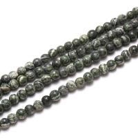 Green Zebra Jasper Bead, Runde, forskellig størrelse for valg, Hole:Ca. 1mm, Solgt af Strand