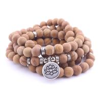 Grán Cloch Wrap Bracelet, le Sinc Alloy, dath airgid antique plátáilte, unisex & frosted, Díolta Per Thart 21 Inse Snáithe