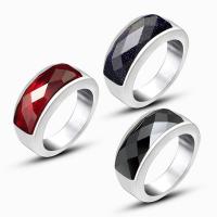 Titanium Steel Finger Ring, -val Üveg, egynemű & különböző méretű a választás & sokoldalú, több színt a választás, Által értékesített PC