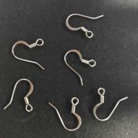 Stainless Steel Hook slangetje, Roestvrij staal, met lus, oorspronkelijke kleur, 15x16mm, Gat:Ca 2mm, 200paren/Bag, Verkocht door Bag