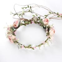 Bridal Hair Wreath Cloth Flower durable & for woman 180mm Sold By PC