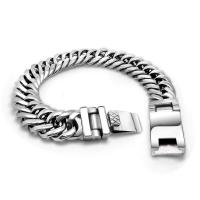 Titanium armbanden, Titanium Staal, voor de mens, oorspronkelijke kleur, Per verkocht Ca 8.5 inch Strand