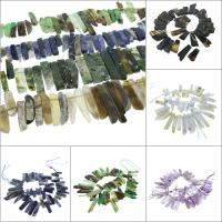 Beads Gemstone misti, pietra preziosa, Pepite, materiali diversi per la scelta, 57x18x8mm-23x16x8mm, Foro:Appross. 1mm, Venduto per Appross. 15.7 pollice filo