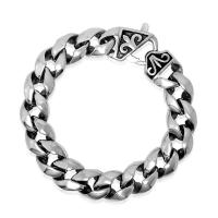 Titanium stål armbånd, forskellige længde for valg & Unisex & twist oval kæde & sværte, Solgt af Strand