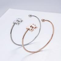 Stainless Steel Cuff Bangle, galvanizált, a nő, több színt a választás, Belső átmérő:Kb 65mm, Által értékesített PC