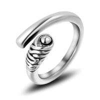 Titanium Staal Manchet Finger Ring, uniseks & verschillende grootte voor keus & zwart maken, Verkocht door PC