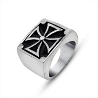 Titanium Steel Finger Ring Unisex & blacken Inner Approx 180mm Sold By PC