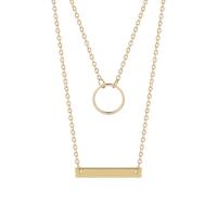 Zinc Alloy choker Ketting, met 8cm extender keten, gold plated, Koreaanse stijl & ovale keten & voor vrouw & 2-strengs, lood en cadmium vrij, Per verkocht Ca 14.18 inch Strand