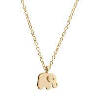 Colares de esterlina de prata, 925 de prata esterlina, with 1.37inch extender chain, Elefante, banhado, cadeia oval & para mulher, Mais cores pare escolha, vendido para Aprox 15.1 inchaltura Strand