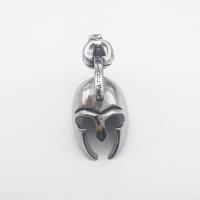 Stainless Steel Pendants Helmet blacken Approx 2-4mm Sold By PC