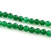 Jade Malaysia Bead, Rund, naturlig, olika storlek för val, Såld Per Ca 15 inch Strand