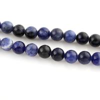 Sodalite Gyöngyök, Kerek, természetes, különböző méretű a választás, Lyuk:Kb 1mm, Naponta eladott Kb 15 inch Strand