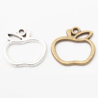 Zinc Alloy Frugt Shape Vedhæng, Apple, forgyldt, flere farver til valg, 19x20x2mm, 50pc'er/Lot, Solgt af Lot