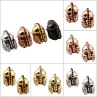 Strasszos Brass Beads, Sárgaréz, Sisak, galvanizált, több színt a választás, nikkel, ólom és kadmium mentes, 10x16x12mm, Lyuk:Kb 1.5mm, Által értékesített PC