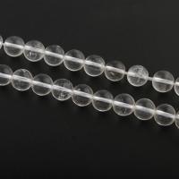 Korálky přírodní Průhledný Quartz, Clear Quartz, Kolo, různé velikosti pro výběr & praskání, Otvor:Cca 1mm, Prodáno za Cca 15 inch Strand