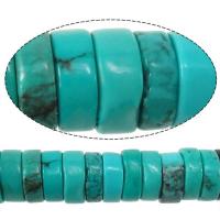 Turquoise de Sinkiang goutte, rondelle, normes différentes pour le choix, Trou:Environ 0.8mm, Vendu par brin