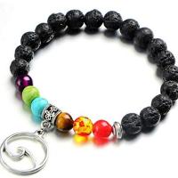 Gemstone Bracelets with Zinc Alloy plated & Unisex 8mm Sold Per Approx 7.4 Inch Strand