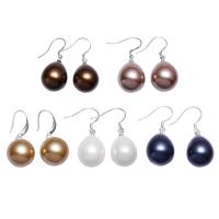 Farraige Theas Shell Earring, práis Hook earring, Teardrop, do bhean, dathanna measctha, 14x34mm, 10Péirí/Mála, Díolta De réir Mála