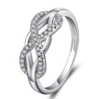 Cubic Zircon Messing fingerring, forgyldt, forskellig størrelse for valg & for kvinde & med cubic zirconia, flere farver til valg, Solgt af PC