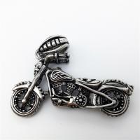 Edelstahl Schmuck Anhänger, Motorrad, Schwärzen, 44x25mm, Bohrung:ca. 2-4mm, verkauft von PC