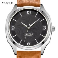 Yazole® Muški Nakit Watch, Nehrđajući čelik, s PU & Staklo, pozlaćen, Život otporan na vodu & različitih stilova za izbor & za čovjeka, više boja za izbor, 45mm, Dužina Približno 10.2 inčni, Prodano By PC