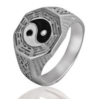 roestvrij staal Maar vinger ring, 316L roestvrij staal, plated, verschillende grootte voor keus & voor de mens & glazuur, meer kleuren voor de keuze, 15.5mm, Gat:Ca 2-4mm, Verkocht door PC