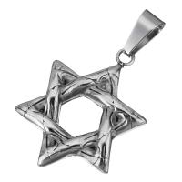 Pendants Jewelry Cruach dhosmálta, Star of David, blacken, 23.50x31x4mm, Poll:Thart 5x9mm, Díolta De réir PC