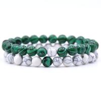 pietra preziosa Bracciale Set, with filo elastico, 2 pezzi & materiali diversi per la scelta & unisex, 8mm, Lunghezza Appross. 7 pollice, 2Strandstrefolo/set, Venduto da set