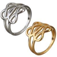 Bague en acier inoxydable, coeur, Placage, normes différentes pour le choix & pour femme, plus de couleurs à choisir, 13mm, Vendu par PC