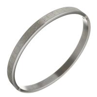 Nerūdijančio plieno Bangle, Nerūdijantis plienas, moters, Originali spalva, 6mm, Vidinis skersmuo:Apytiksliai 63x54mm, Pardavė PC