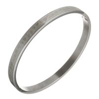 Bracelet en acier inoxydable, pour femme, couleur originale, 6mm, Diamètre intérieur:Environ 63x54mm, Vendu par PC