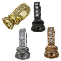 Messing Verschluss, plattiert, Micro pave Zirkonia, keine, 6.50x13x7.50mm, Bohrung:ca. 5mm, 5x7mm, verkauft von PC