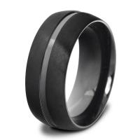 roestvrij staal Maar vinger ring, pistool zwart geplateerd, verschillende grootte voor keus & voor de mens & frosted, 2mm, 8mm, Verkocht door PC