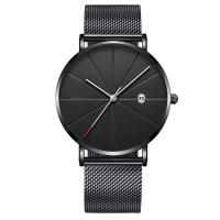 Reloj de Pulsera para Hombre, Cuero de PU, con dial de aleación de cinc & cordón de nylon & Vidrio, chapado, diferentes estilos para la opción, 40x9mm, longitud aproximado 8 Inch, Vendido por UD