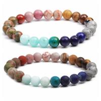 Gemstone Bracelets with Elastic Thread Round Unisex Sold Per Approx 7.1-7.8 Inch Strand