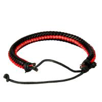 Rundsleder armbanden, Koeienhuid, met Hennep, gevlochten armband & uniseks & verstelbaar, meer kleuren voor de keuze, Per verkocht Ca 7 inch Strand