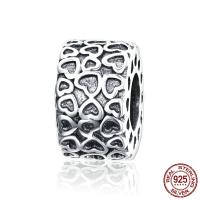 Bali Sterling Silver Beads, Tailandia, Coração, sem troll, 6x10mm, Buraco:Aprox 4.5-5mm, vendido por PC