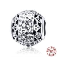 Ταϊλάνδη Sterling Silver Beads, χωρίς troll, 11x10mm, Τρύπα:Περίπου 4.5-5mm, Sold Με PC