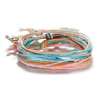 Βραχιόλια Nylon Cord, με Κράμα ψευδάργυρου, με 5.5cm επεκτατικού αλυσίδας, επιχρυσωμένο, ρυθμιζόμενο & διαφορετικά στυλ για την επιλογή & για τη γυναίκα, περισσότερα χρώματα για την επιλογή, Sold Per Περίπου 7.49 inch Strand