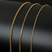 Stainless Steel Jewelry Chain with plastic spool gold color plated Approx Sold By Spool