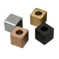 Kuglice veliku rupu od nehrđajućeg čelika, Nehrđajući čelik, pozlaćen, više boja za izbor, 5x5mm, Rupa:Približno 3mm, Približno 100računala/Torba, Prodano By Torba