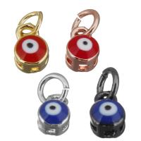 Brass Pendant plated evil eye pattern & enamel nickel lead & cadmium free Approx 2.5mm Sold By PC