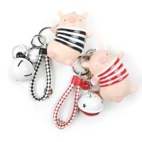 Plastic Key Chain, med Gummi, Pig, Unisex, flere farver til valg, 12cm,8cm, Solgt af PC