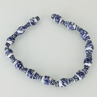 Porcelánové šperky Korálky, Porcelán, 26x14x14mm, Otvor:Cca 2mm, Cca 14PC/Strand, Prodáno za Cca 14.5 inch Strand