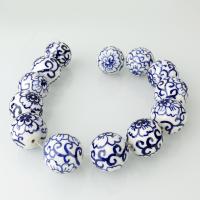 Porcelán Ékszerek Gyöngyök, 28x28x28mm, Lyuk:Kb 3.5mm, Kb 13PC-k/Strand, Naponta eladott Kb 13.5 inch Strand