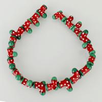 Handgjorda Lamppärlor, Lampwork, Christmas Sock, 20x20x11mm, Hål:Ca 1.5mm, Ca 20PC/Strand, Såld Per Ca 14.5 inch Strand