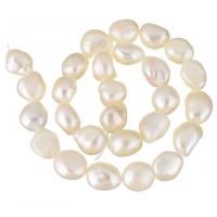 Barok Gekweekte Zoetwater Parel kralen, natuurlijk, wit, 12mm, Gat:Ca 0.8mm, Per verkocht Ca 15.5 inch Strand