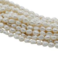 Barokní kultivované sladkovodní perle, Sladkovodní Pearl, Baroko, přírodní, bílý, 10mm, Otvor:Cca 0.8mm, Prodáno za Cca 15 inch Strand