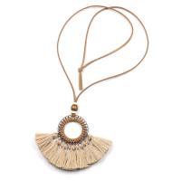 Caddice Sweater Halskæde, med Zinc Alloy, Tassel, for kvinde, flere farver til valg, 75x44mm, Solgt af par